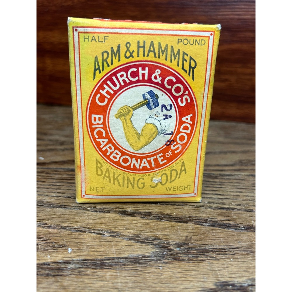 Vintage Arm & Hammer Church & Co Bicarbonate of Soda Box full unopened